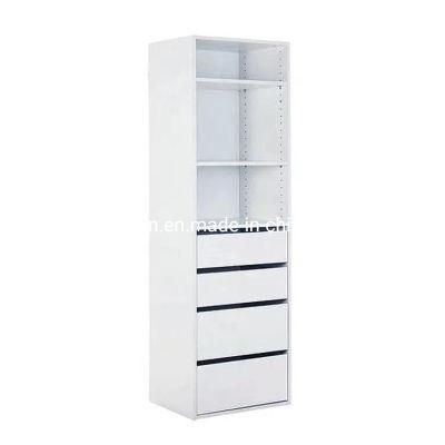 Available 4 Drawers White Pb Melamine Wardrobe