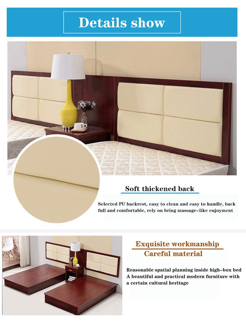 Customization 5 Star Classical Design Luxury Bedroom Furniture Hotel Bed