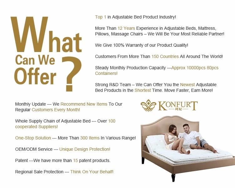 OEM Service Provided German Okin Motor Electric Adjustable Bed for Bedroom Furniture