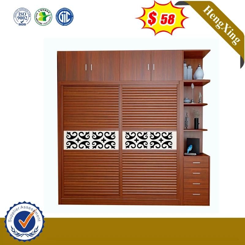 Double Color MDF Wardrobe Design Furniture Bedroom Wardrobe with Sliding Door