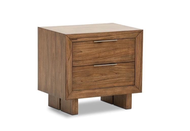 Wooden Nightstand with Two Drawes