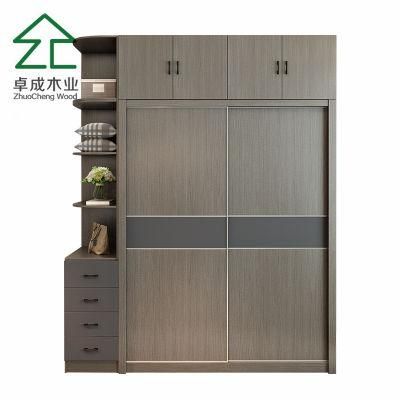 Dark Aluminum Alloy Double Door Sliding Wardrobe