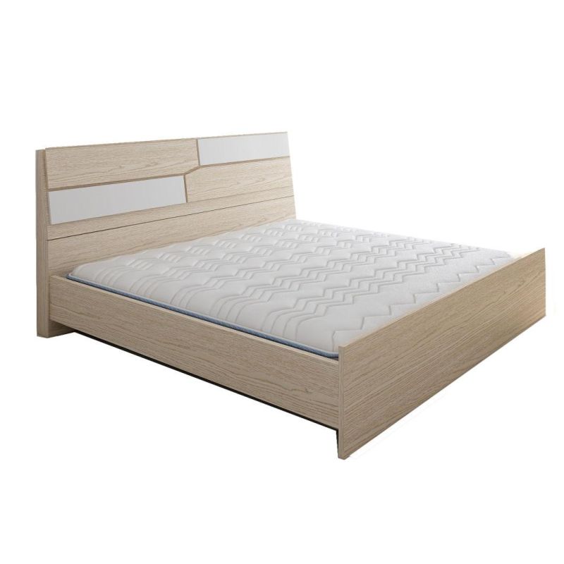 Pearl White and Wooden Color King Size Bedroom Set
