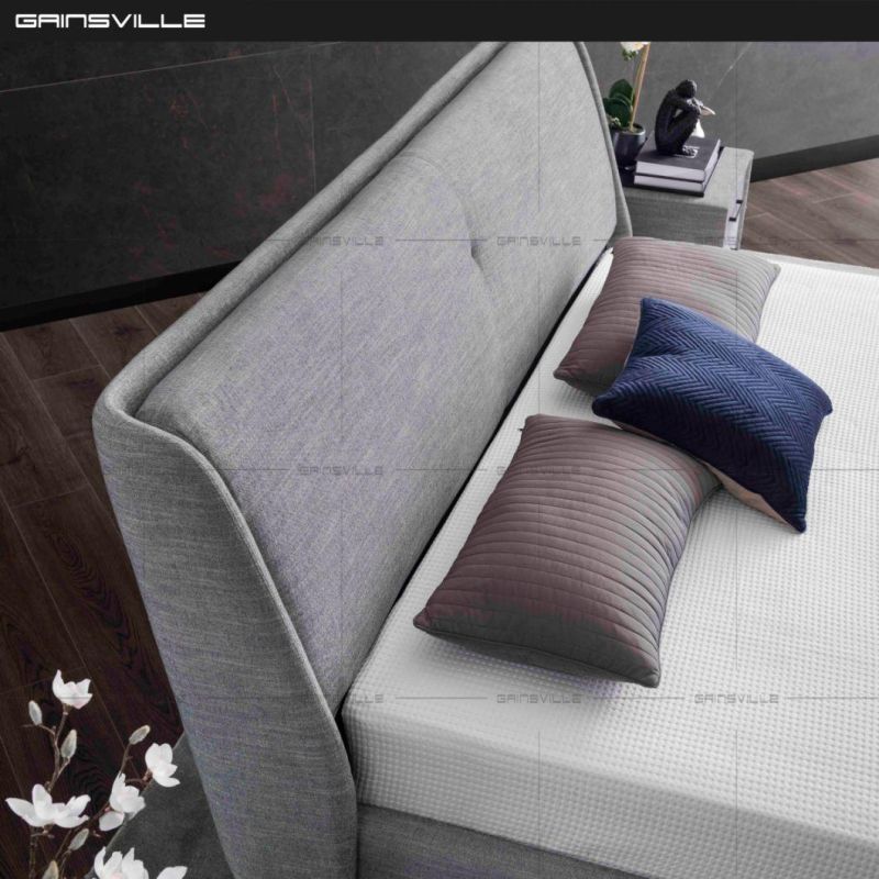 Hot Sale Modern Home Furniture Bedroom Furniture Bed Soft Fabric Bed in Italy Style