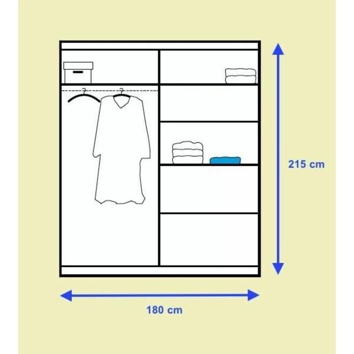 Modern Design Sliding Door Clothes Wall Closet Wardrobe (HF-WF04281)