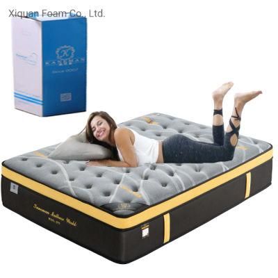 Cool Gel Memory Foam Pocket Spring Mattress Roll up in a Box Spring Mattress Queen and King