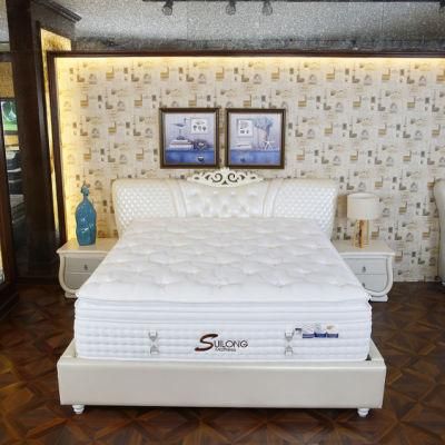 Medium Firm Rolling Pocket Spring Bed Latex Memory Foam Mattress