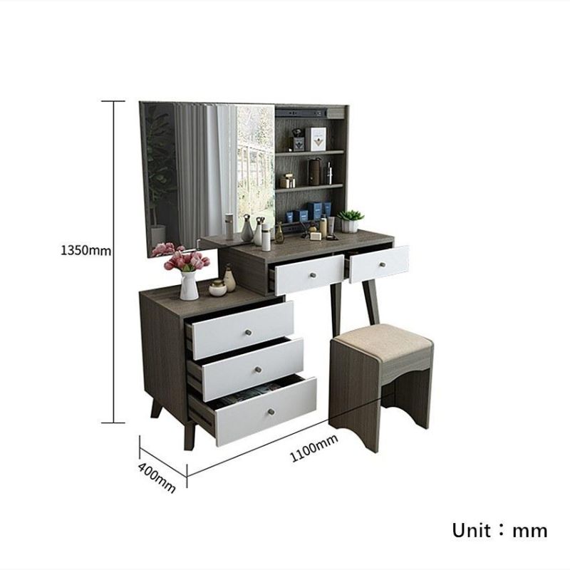 Mirror Dressing Table Bedroom Nordic Minimalist Style Furniture 0337