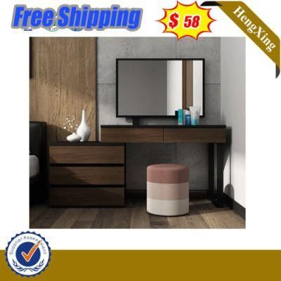 Cheap Price Luxury Interior Mirror Wooden Glass Bedroom Furniture Set Dresser Cabinet Dressing Mirror Table