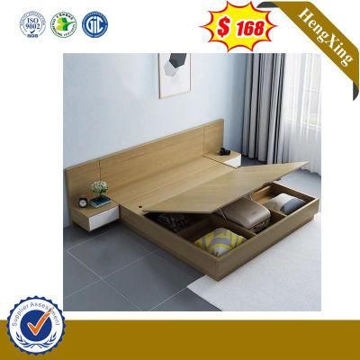 Manufacturer Golden 5-Star Hotel Bedroom Furniture King Size Bed Set with Bedside Table