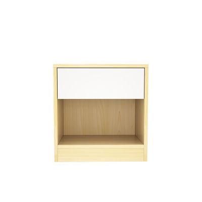 Factory Simple Modern Bedroom Furniture Wooden Bed Side Table Nightstand