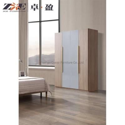 Hot Selling 4 Door Storage Cabinet Home Items Closet Melamine Modern Portable Wardrobe Bedroom Wardrobes