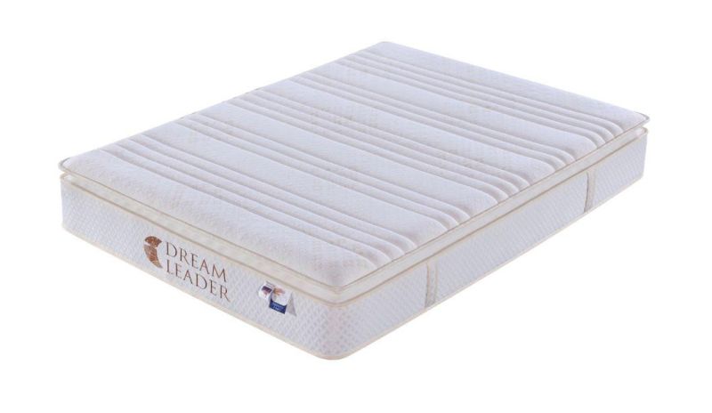 Hotel Bed Bedding Furniture Queen Size Euro Top Pocket Spring Mattress