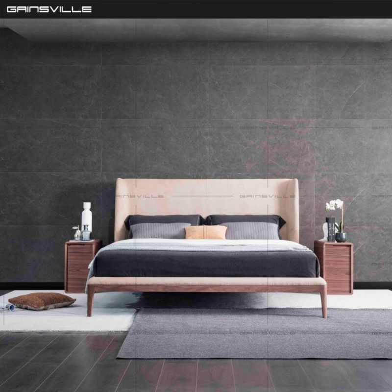 Home Furniture Modern Bedroom Furniture Fabric Bed in Elegant Italy Design