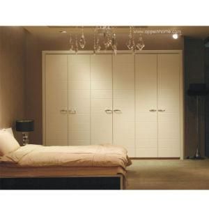 Oppein 6 Doors White Modern Side-Hinged Door Wardrobe (OPY09-6)
