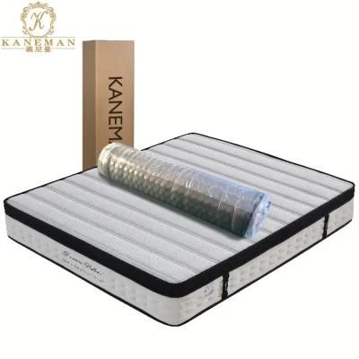 Popular Style 30cm Vacuum Roll up Pocket Spring Mattress Queen Size