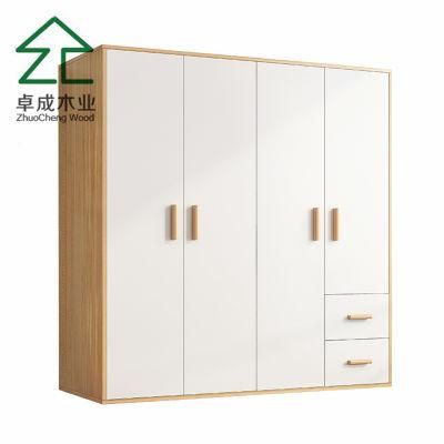 White Children Kids Customized 2 Door 5 Door MDF Furniture Wall Closet Wardrobe