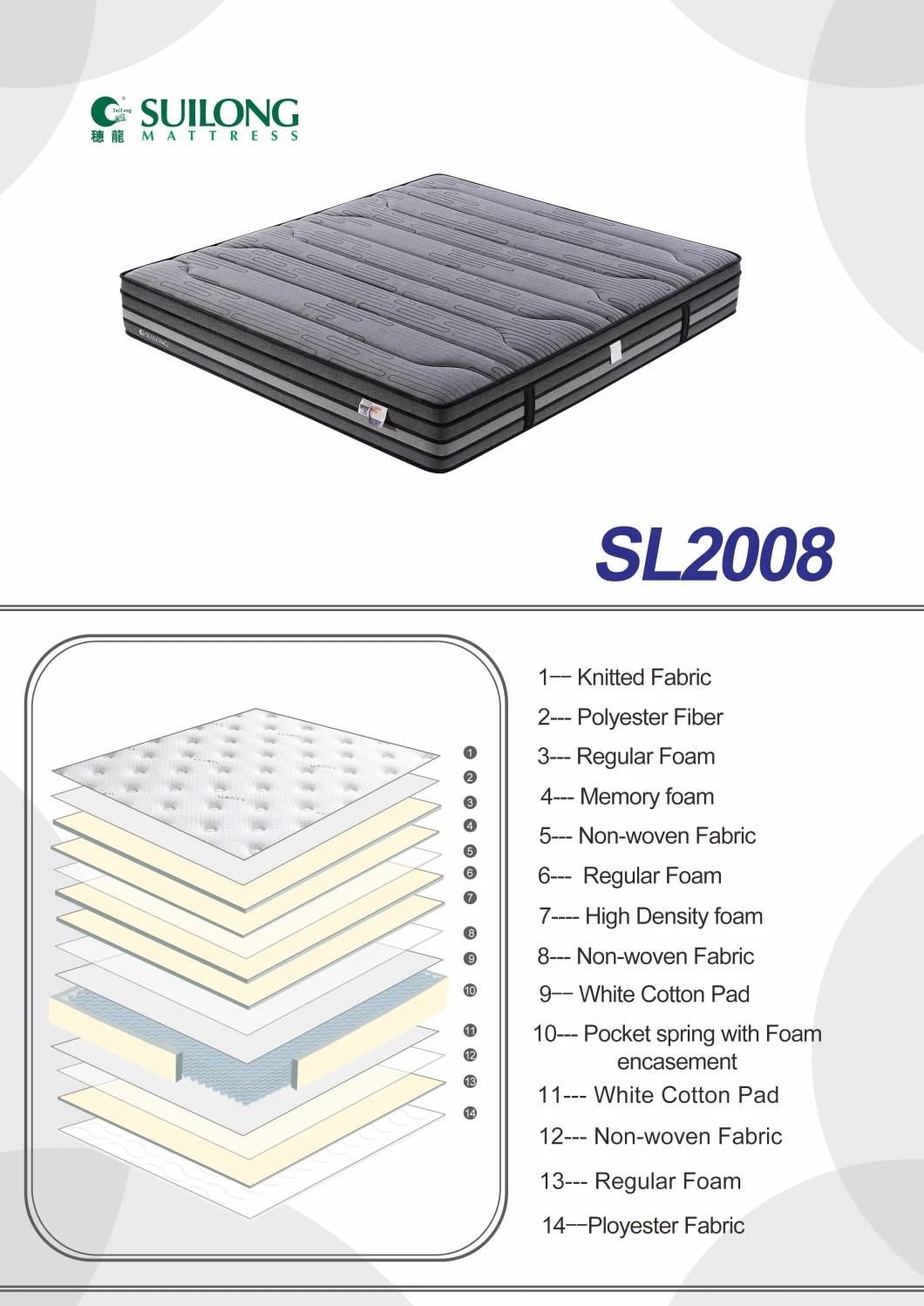 Modern Furniture Memory Foam King Size Hybrid Mattress (SL2008)