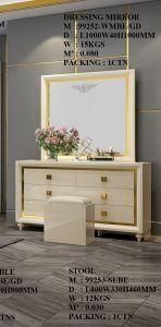 MDF Stainless Steel Dressing Table with Mirror Bedroom Set Dresser Modern Home Furniture