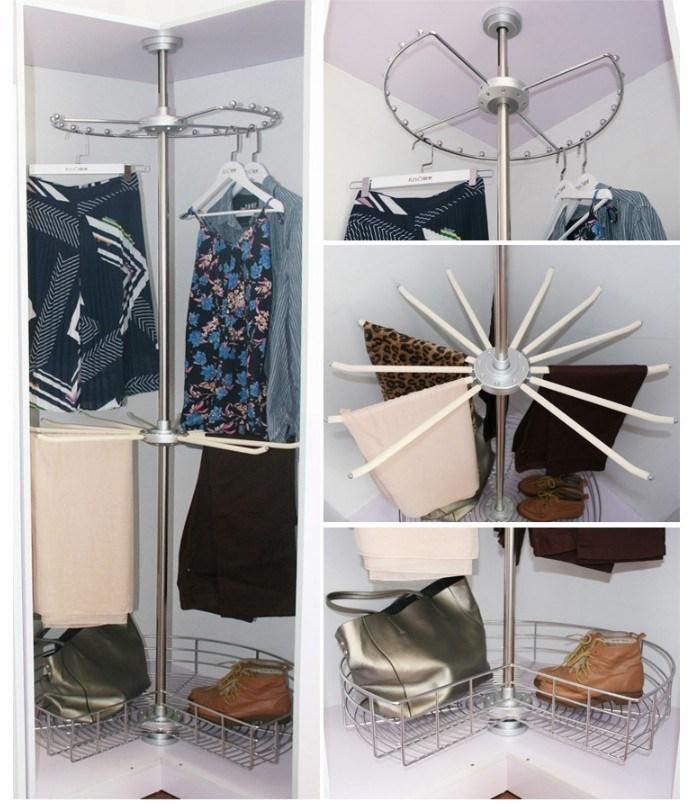 Wardrobe 360 Degrees Whirling Hanger Three Floors Hardware Accessoires