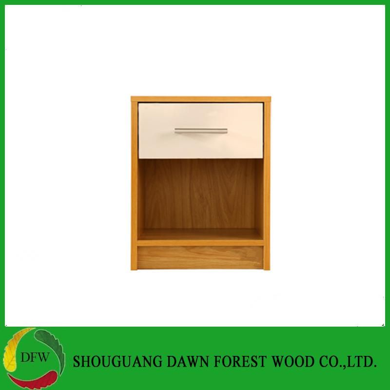 New Design One Drawer MFC MDF Bedroom Cheap Bedside Table