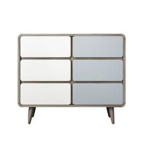 Living Room Furniture Cabinet Chest of Drawers Wooden Large Capacity Storage Cabinet Nordic Modern Simple Style 6 Drawer Wood
