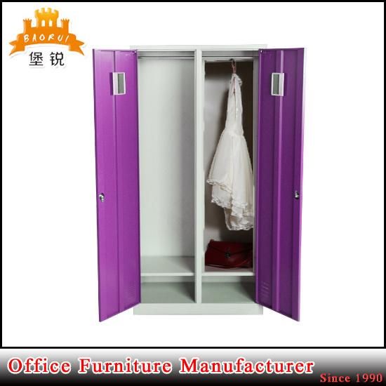 2 Door Metal Clothes Wardrobe Steel Almirah Locker