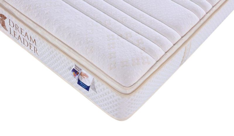 Hotel Bed Bedding Furniture Queen Size Euro Top Pocket Spring Mattress