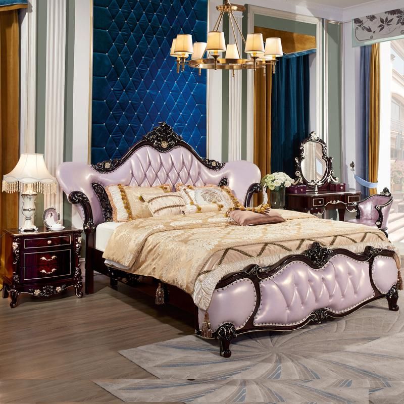 Bedroom Bed Furniture with Dresser in Optional Furniture Color for Home Furniture