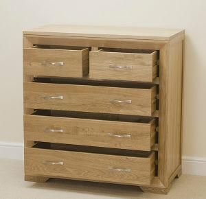 Solid Oak Wooden3+2 Drawer Chest Cabinet E1 Standard