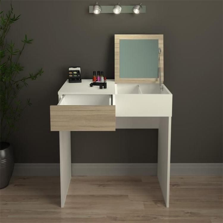 Home Decor Mirrored Bedroom Wooden Dressing Table