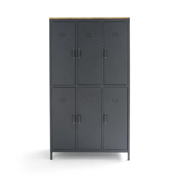 Factory Lockers Style 6 Doors Storage Unit Metal Locker Storage Wardrobe