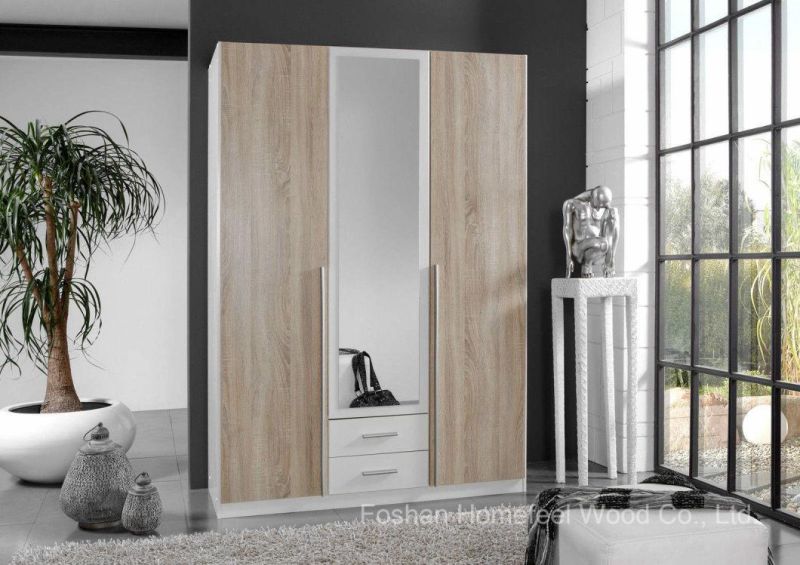 Free Standing Bedroom Wardrobe with Mirror (HF-EY08282)