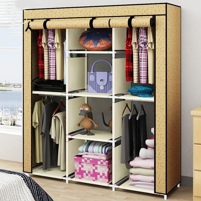 Home Storage and Organizer Non-Woven Iron Tubes Large Capacity Assemble