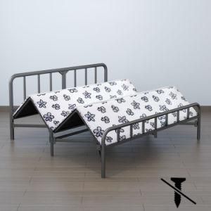 Cheap Price Single Metal Wood Folding Bed