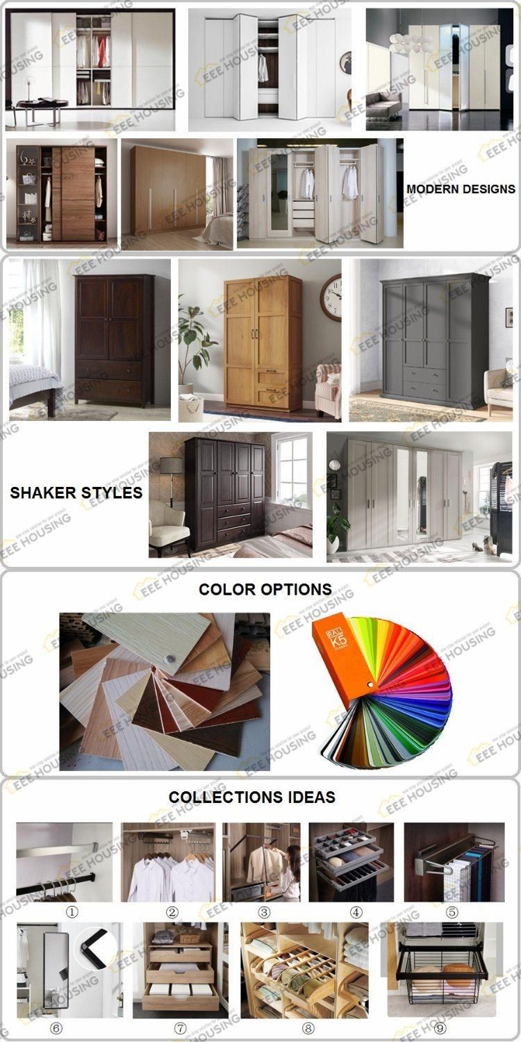 China Factory Directly Supply 1.8m Two Door Sliding Door Wardrobe with Drawers From Floor to Ceiling