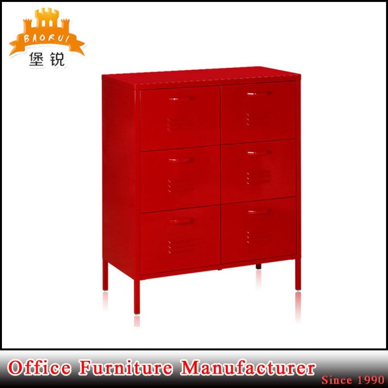 Jas-122 Red Color Cabinet Type Metal Material Storage Cabinet with 6 Drawer