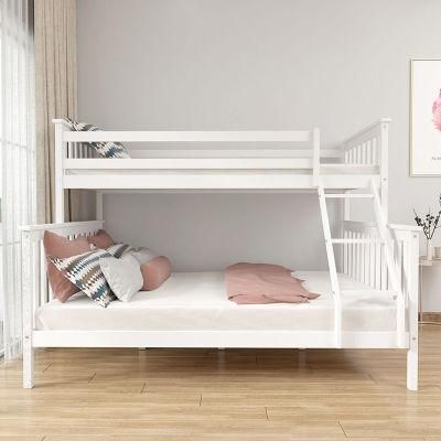 Smooth Painting Cheap Stable Wooden Bunk Bed with Wood Frame