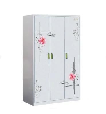 Pretty Design Metal Wardrobe 3 Door Steel Almirah