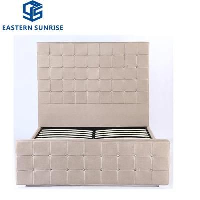 Economical and Comfortable Leather Bed with Classic Design