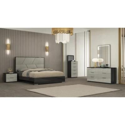 Nova Modern Bedroom Set in Grey Lacquer Finish Bedroom Series
