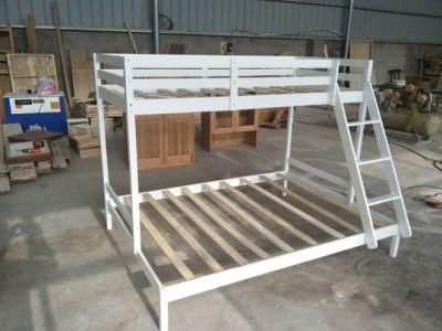 Wooden Furniture White Solid Wood Bunk Bed