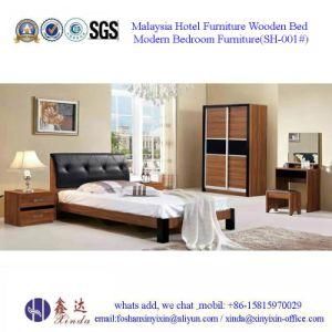 Dubai Luxury Bedroom Furniture PU Leather Double Bed (SH-001#)