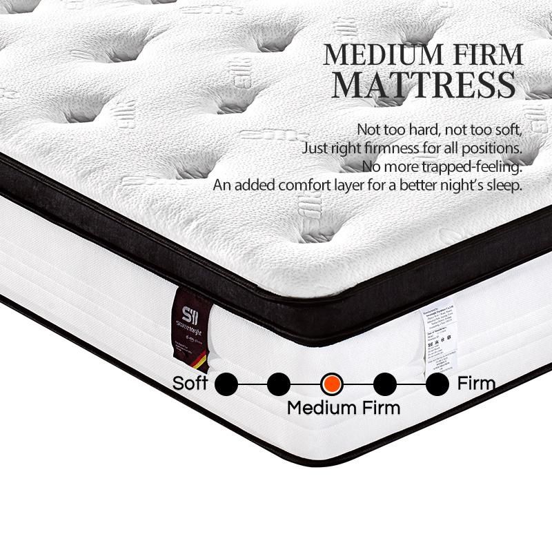 Healthy Latex Fabric Hotel Memory Foam 3 Zoned Pocket Spring Mattress