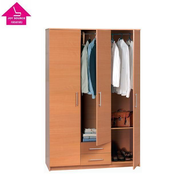 Modern Wooden 3-Doors Wardrobe Closet Bedroom Furniture