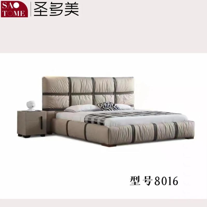 Russia Imported Larch Wood Square Bed Wholesale Modern Bed Furniture