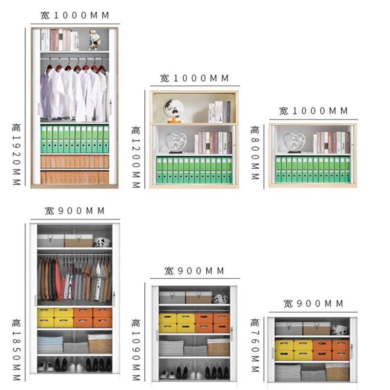 Steel Wardrobe, Storage Cabinet with Adjustable Interlayer. Large-Capacity Modern Cabinet.