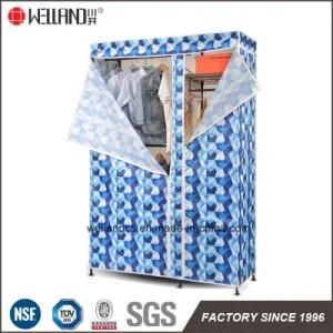 Popular Bedroom Portable Clothes Storage Shelf Adjustable Metal Wardrobe Rack Design