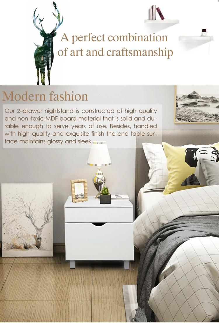 Fashionable Wooden Bedside Table Nightstand