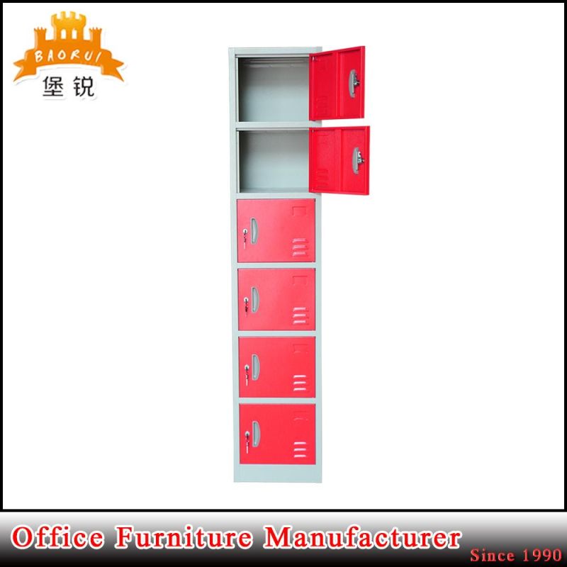 Vertical Design Colorful Kd Steel Six Door Locker